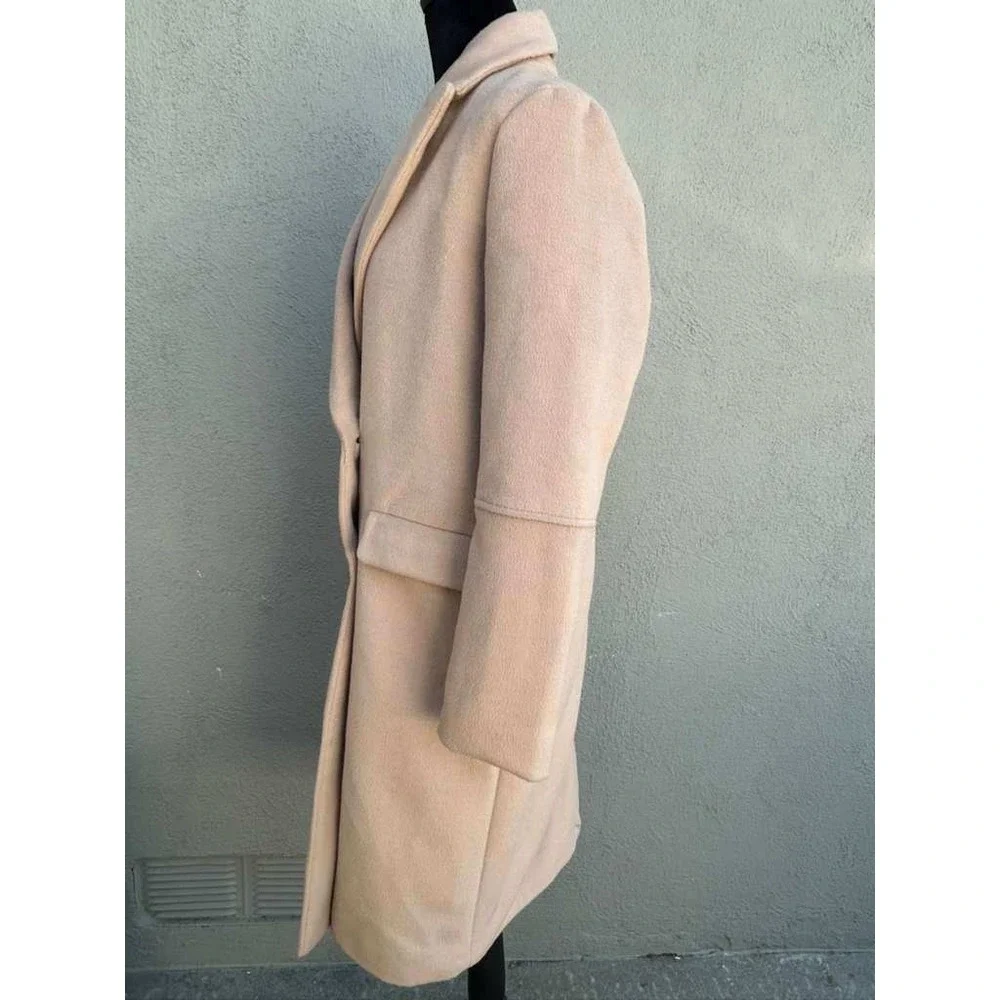 Forever 21 with Purpose Camel Tan Double Breasted Longline Coat Mens Medium M‎